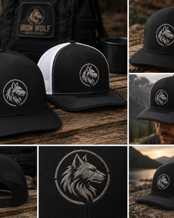 Iron Wolf Trucker Cap – Embroidered Snapback