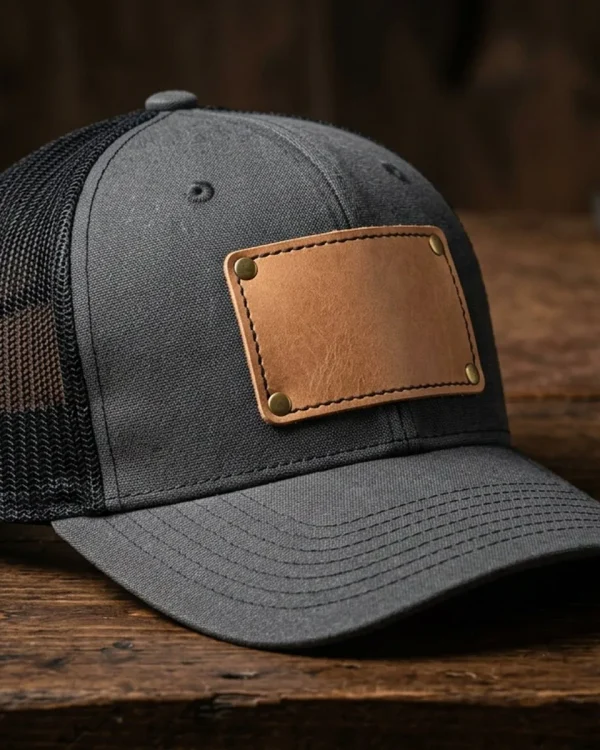 Leather Patch Trucker Hat