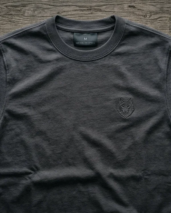 Iron Wolf Sigil Heavyweight Tee · Charcoal